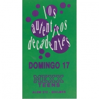 Tarjeta boliche Mexx show Los Auténticos Decadentes